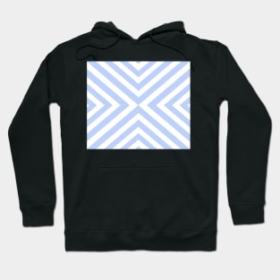 Abstract triangles geometric pattern - blue and white. Hoodie